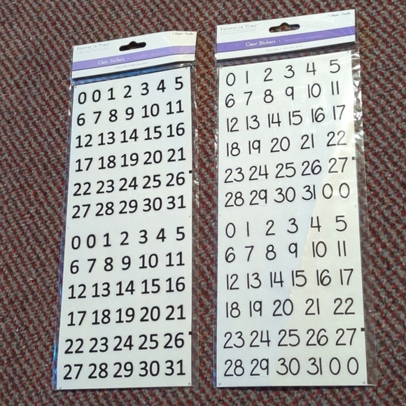 4 packs of Alpha stickers, 2 Numbers, 1 Baseball - Picture 3 of 4